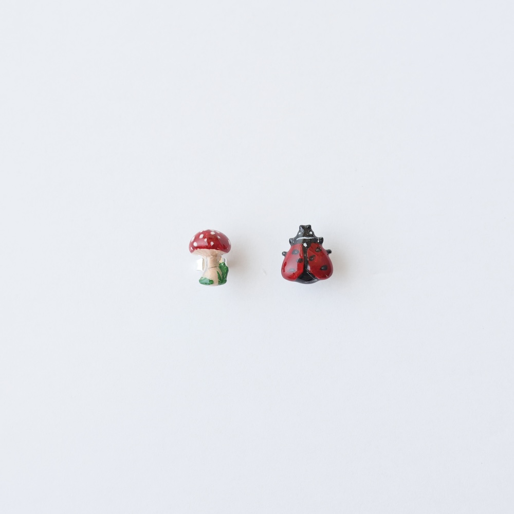 【11月16日受注締切/順次入荷】Nathalie Lete Pierce Ladybug×Mushroom