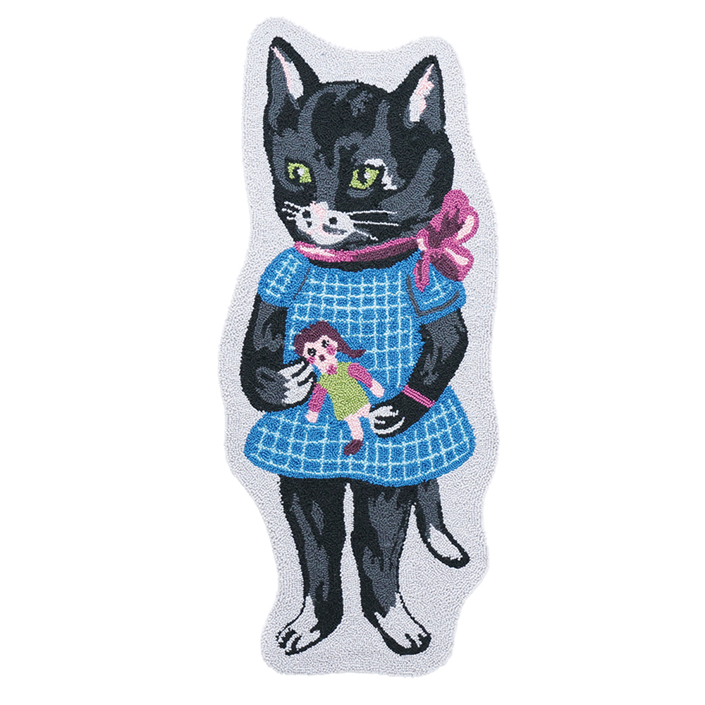 Nathalie Lete Multi mat L Black cat