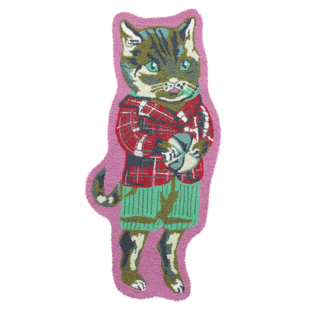 Nathalie Lete Multi mat L Tabby cat