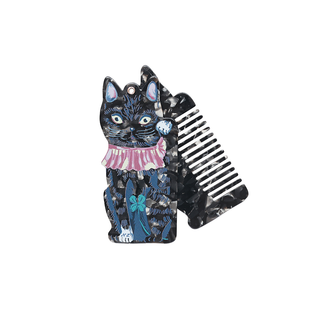 Nathalie Lete Comb＆Mirror Lucky cat-BK