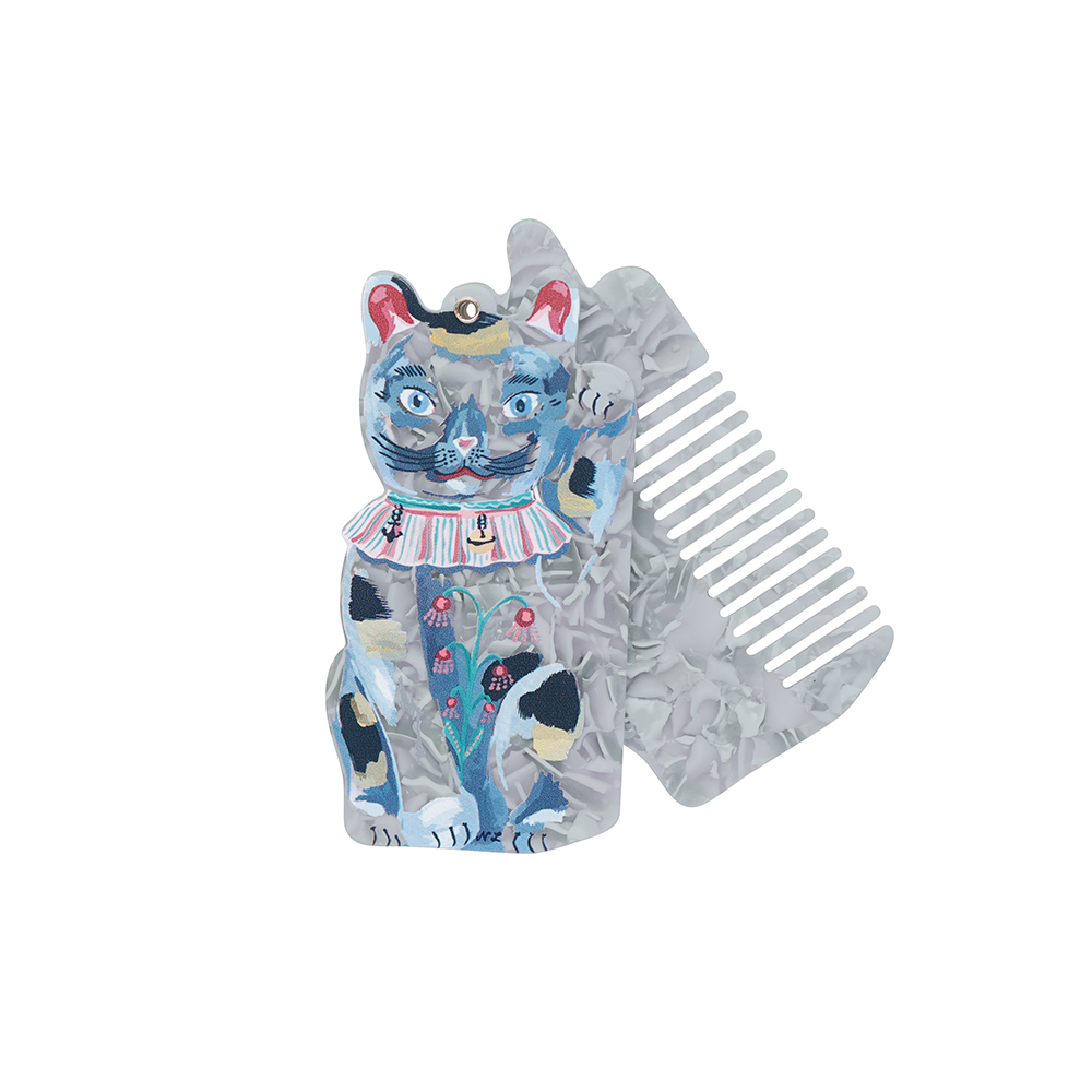 Nathalie Lete Comb＆Mirror Lucky cat-BL