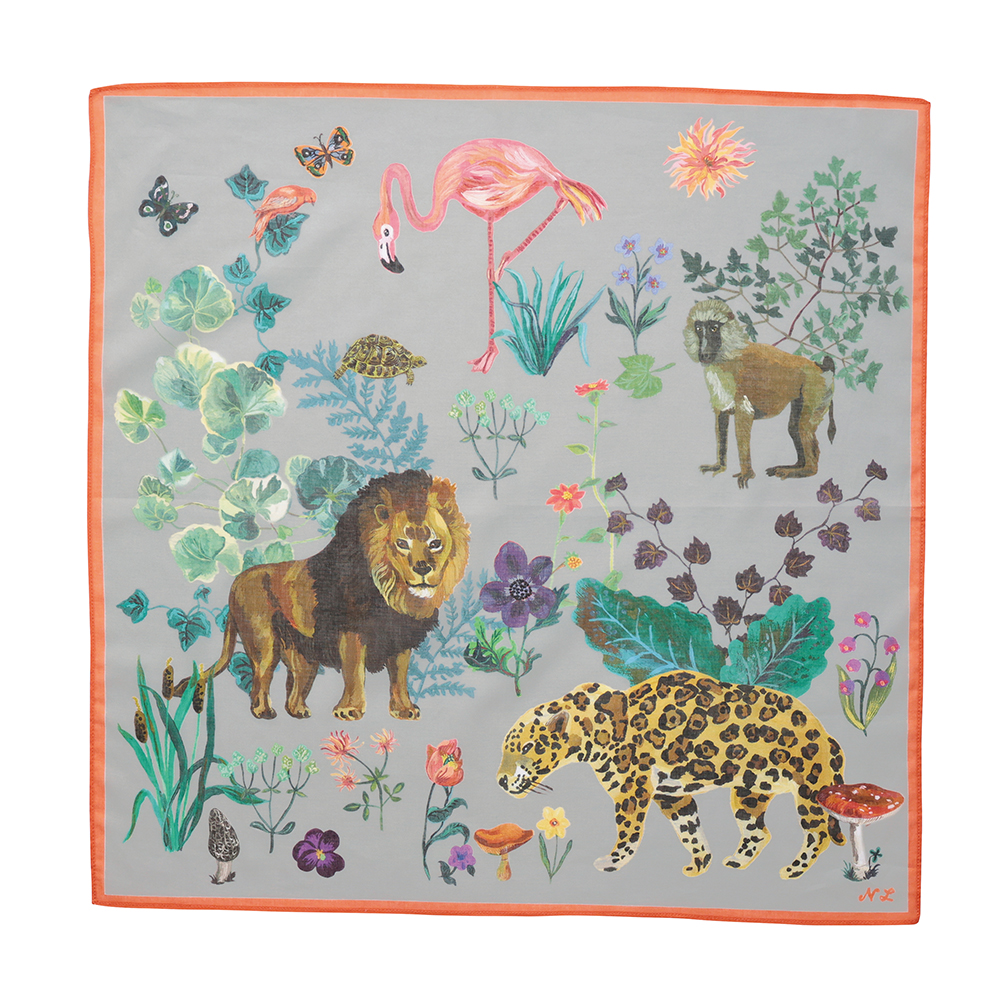 Nathalie Lete Handkerchief Jungle-Gray