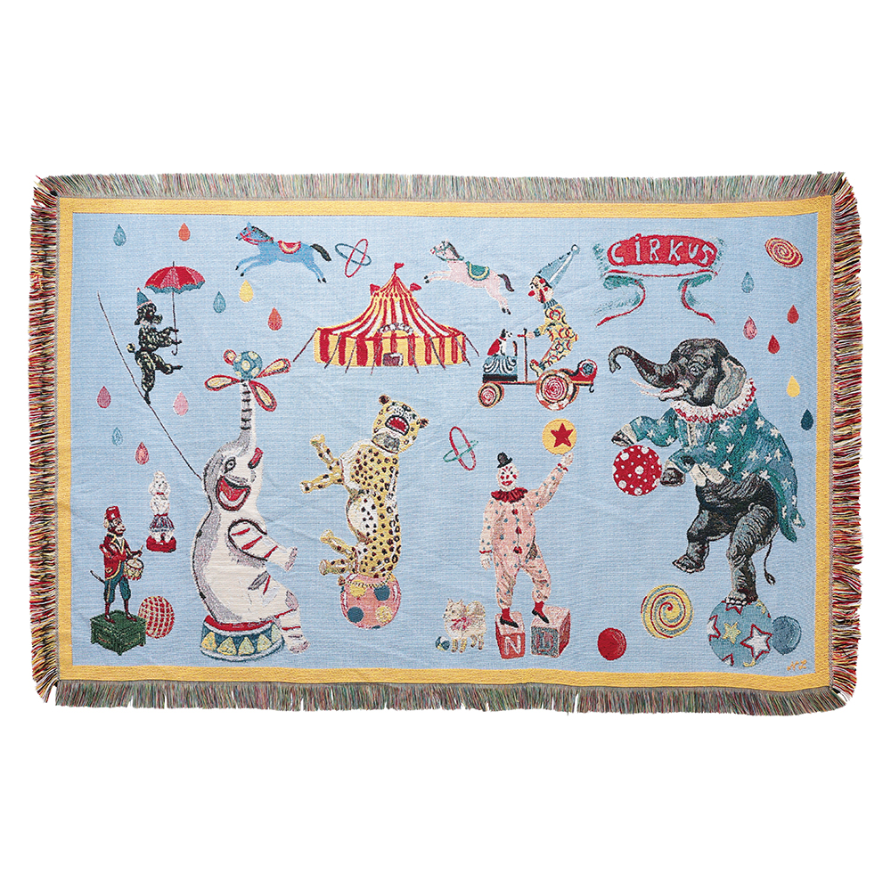 Nathalie Lete Tapestry Rug Circus-Light blue