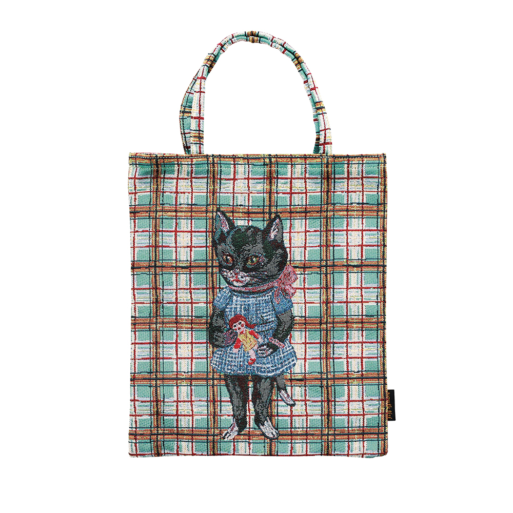 Nathalie Lete Mini Bag Check×Black cat