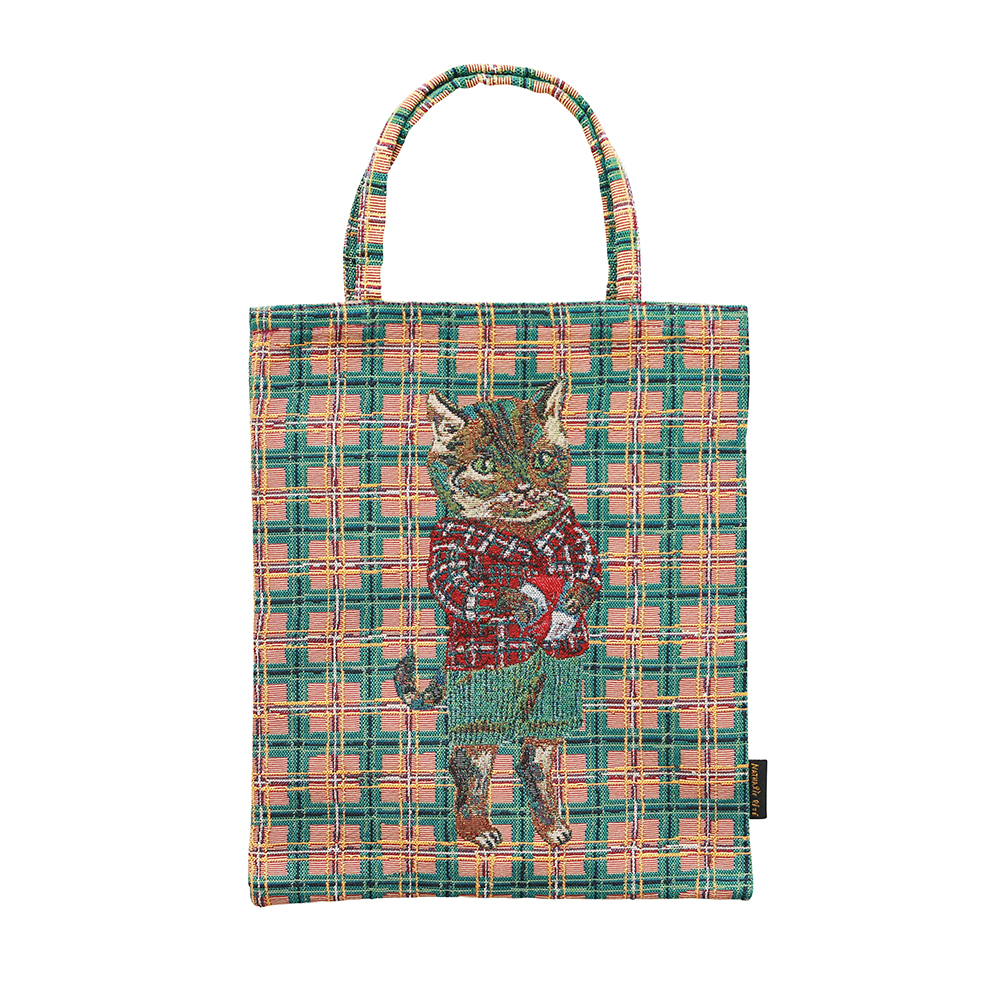 Nathalie Lete Mini Bag Check×Tabby cat