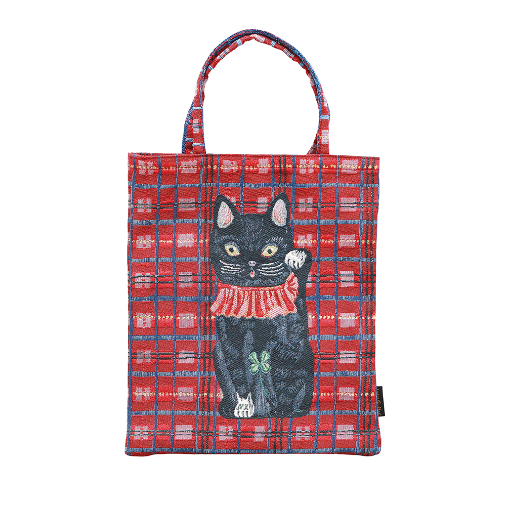 Nathalie Lete Mini Bag Check×Lucky cat BK