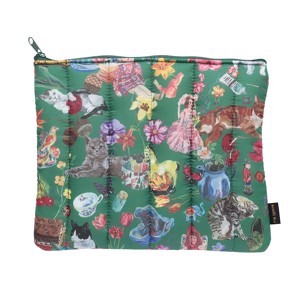 Nathalie Lete Quilted Multi Pouch Cats