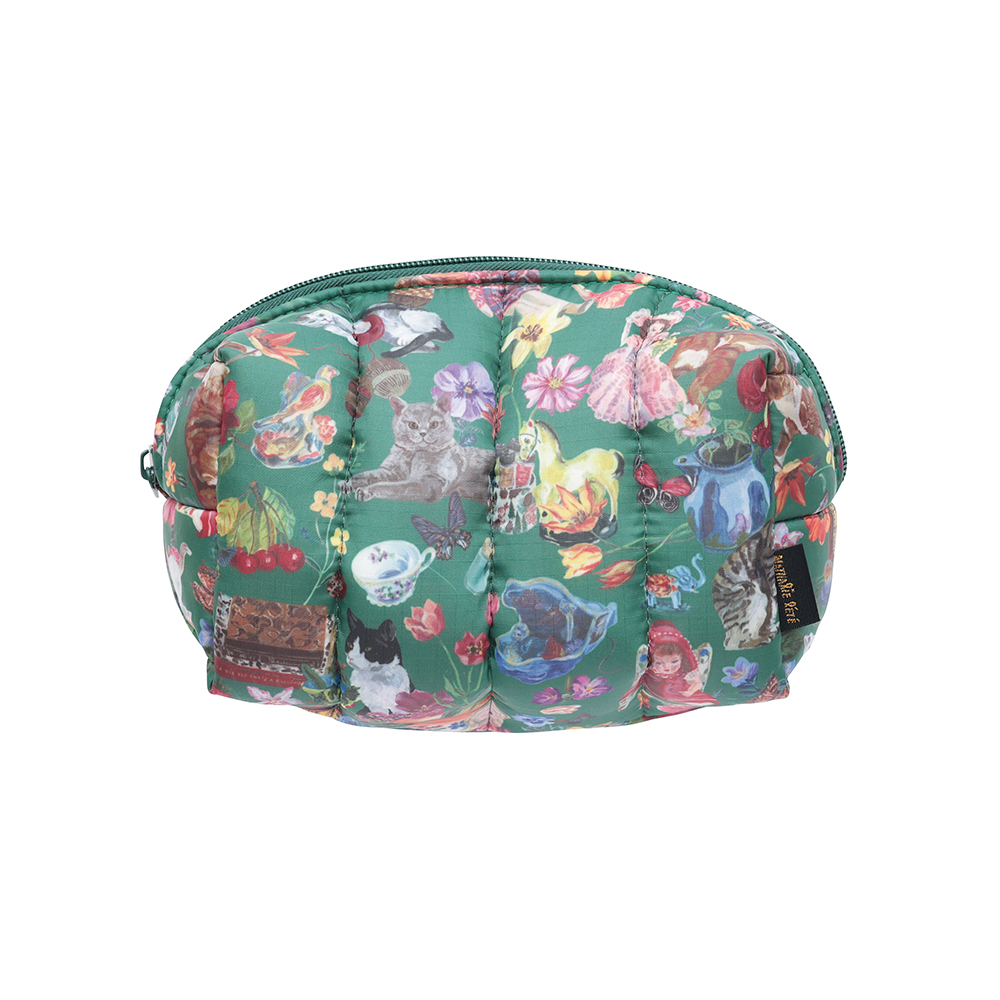 Nathalie Lete Quilted Box Pouch Cats