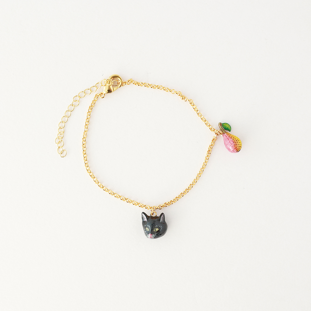 Nathalie Lete Bracelet Black cat