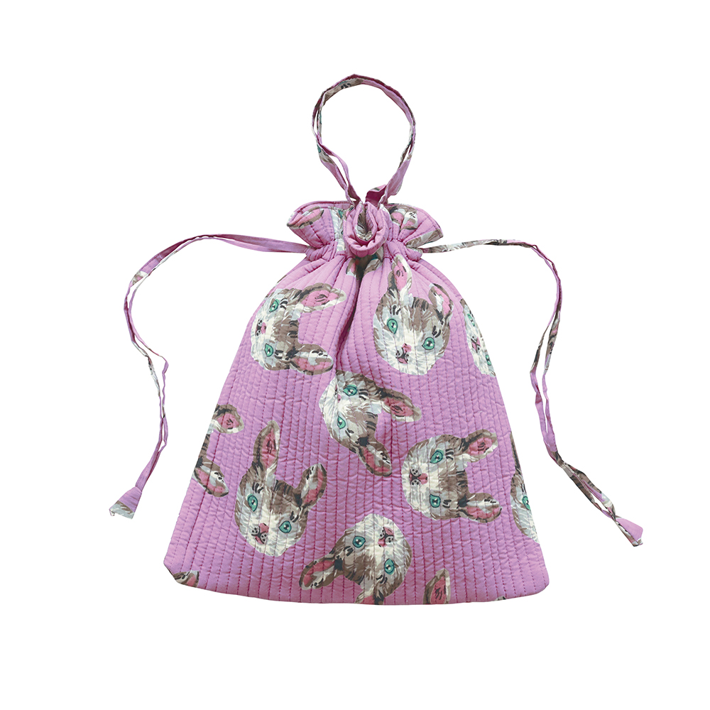 Nathalie Lete Indian Drawstring bag BLANCHE