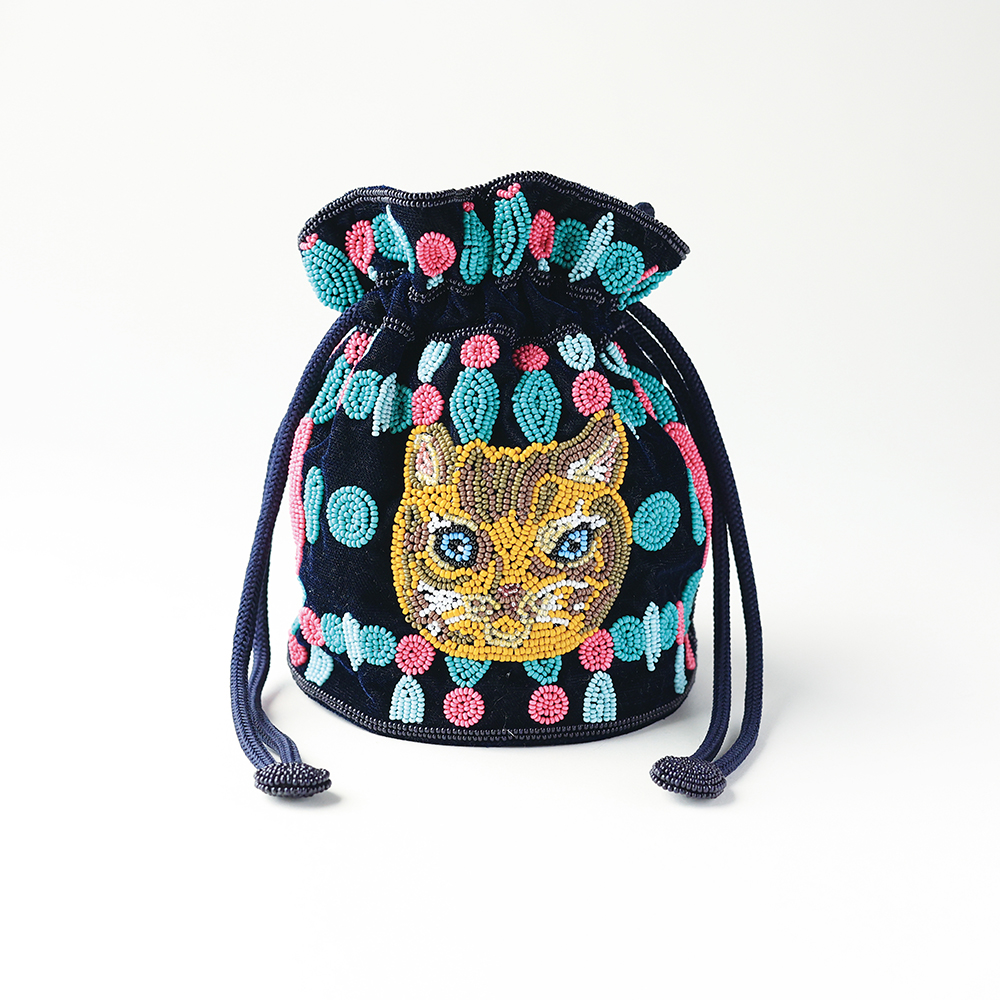 Nathalie Lete Beaded Drawstring Bag Maya