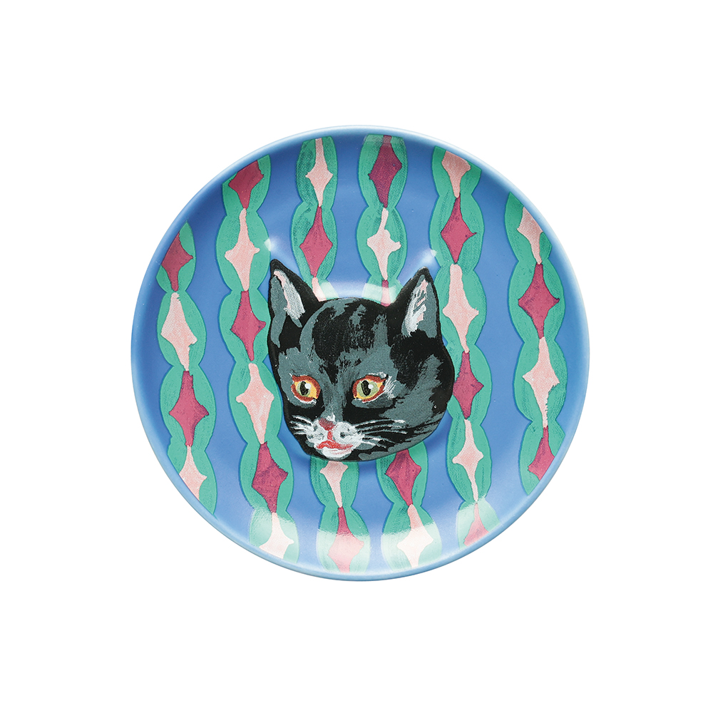 Nathalie Relief Mini Dish Black cat