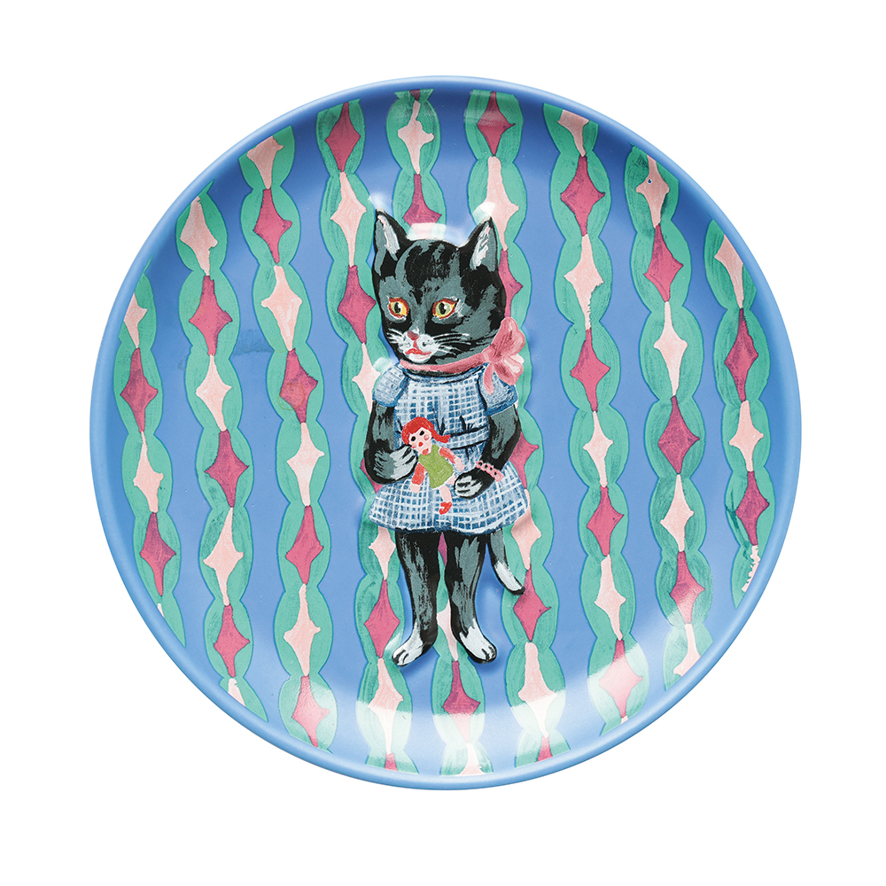 Nathalie Relief Dish Black cat