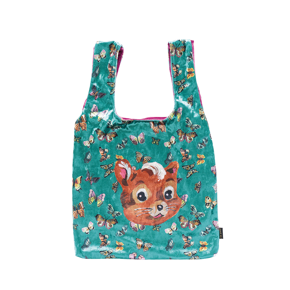 Nathalie Lete Face Velour bag Squirrel