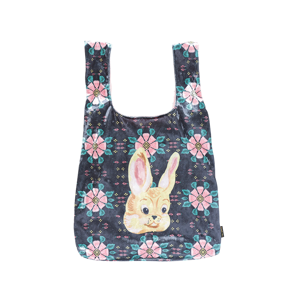 Nathalie Lete Face Velour bag Rabbit