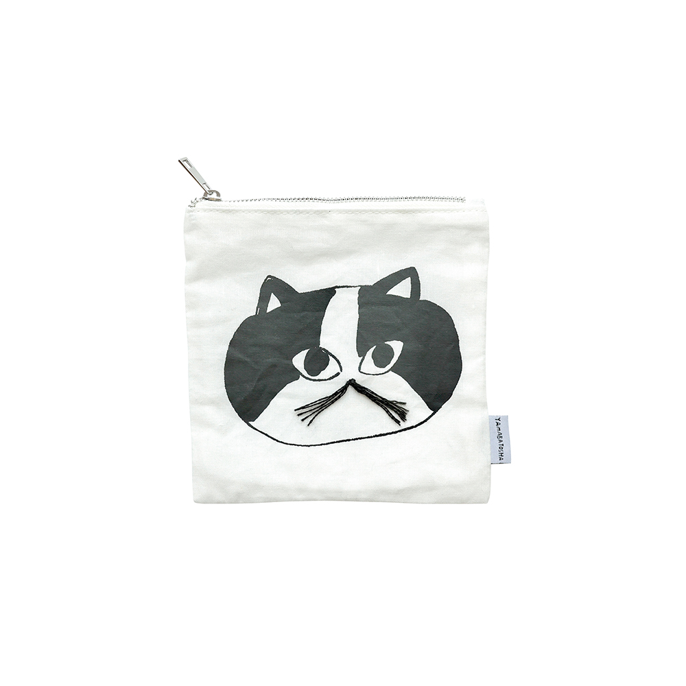 Yamabatosha Cat Whisker Flat Pouch  Onigiri