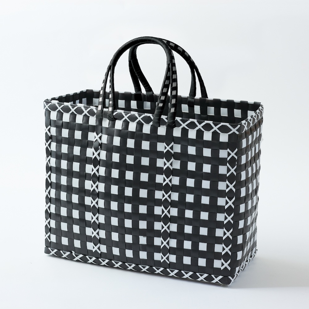 【11月16日受注締切/4月納品予定】Myanmar bag M BK×WH