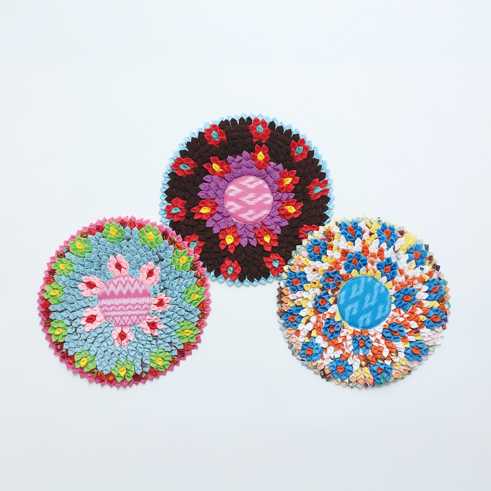 Recycle mat Circle-S Mini Flower asst