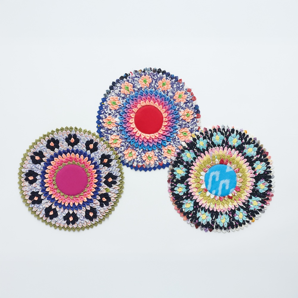 Recycle mat Circle-S Big Flower asst