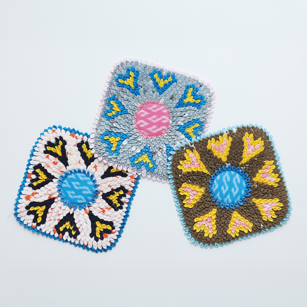 Recycle mat Square-S Heart asst