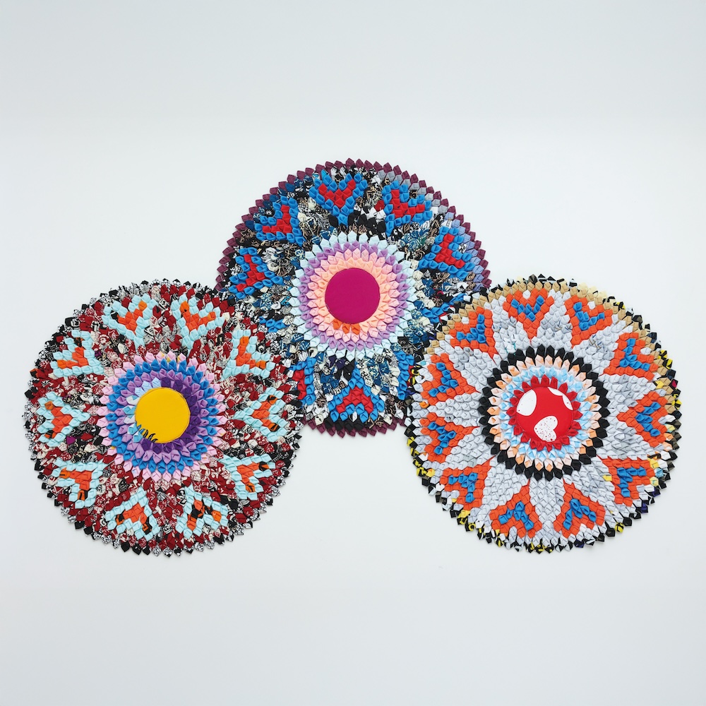 Recycle mat Circle-M Heart asst