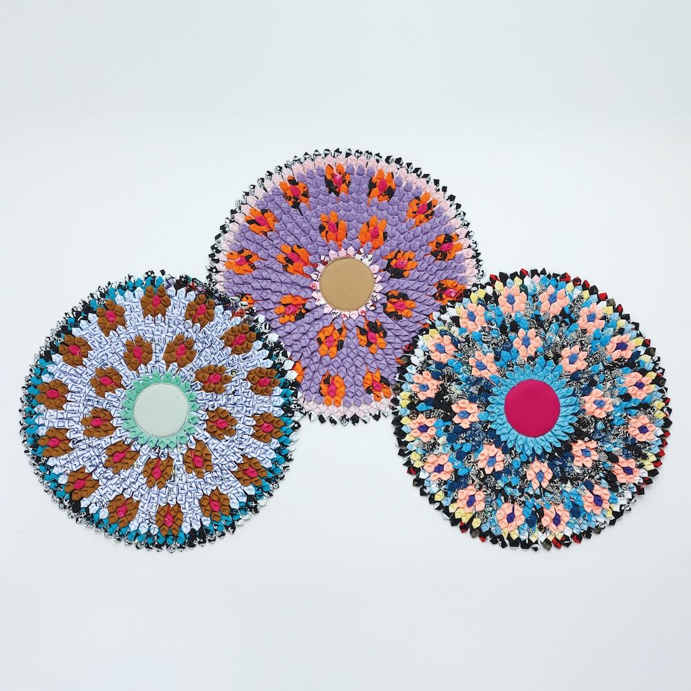 Recycle mat Circle-M Mini Flower asst