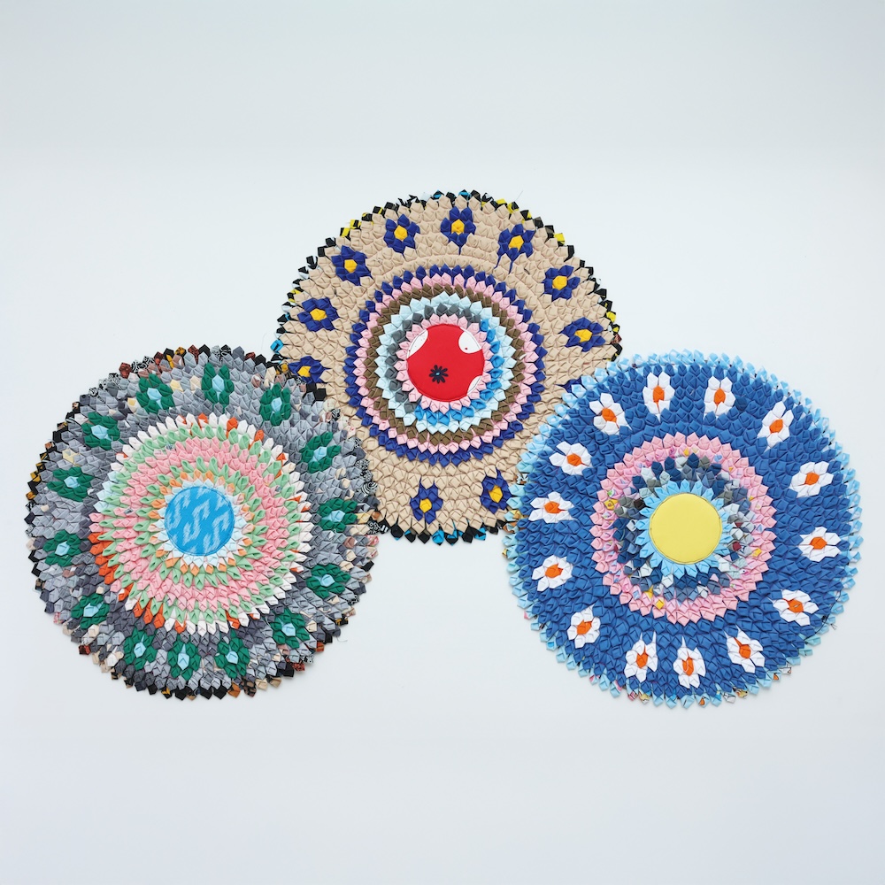 Recycle mat Circle-M Big Flower asst