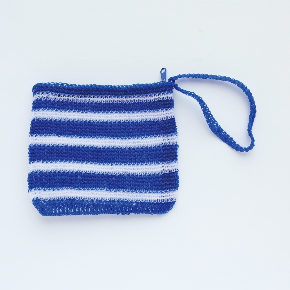 【11月16日受注締切/4月納品予定】Net Pouch S Stripe BL×WH