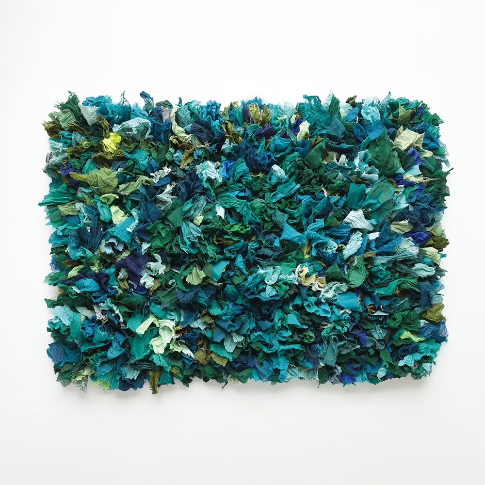 India Bushy Rug L Greenish