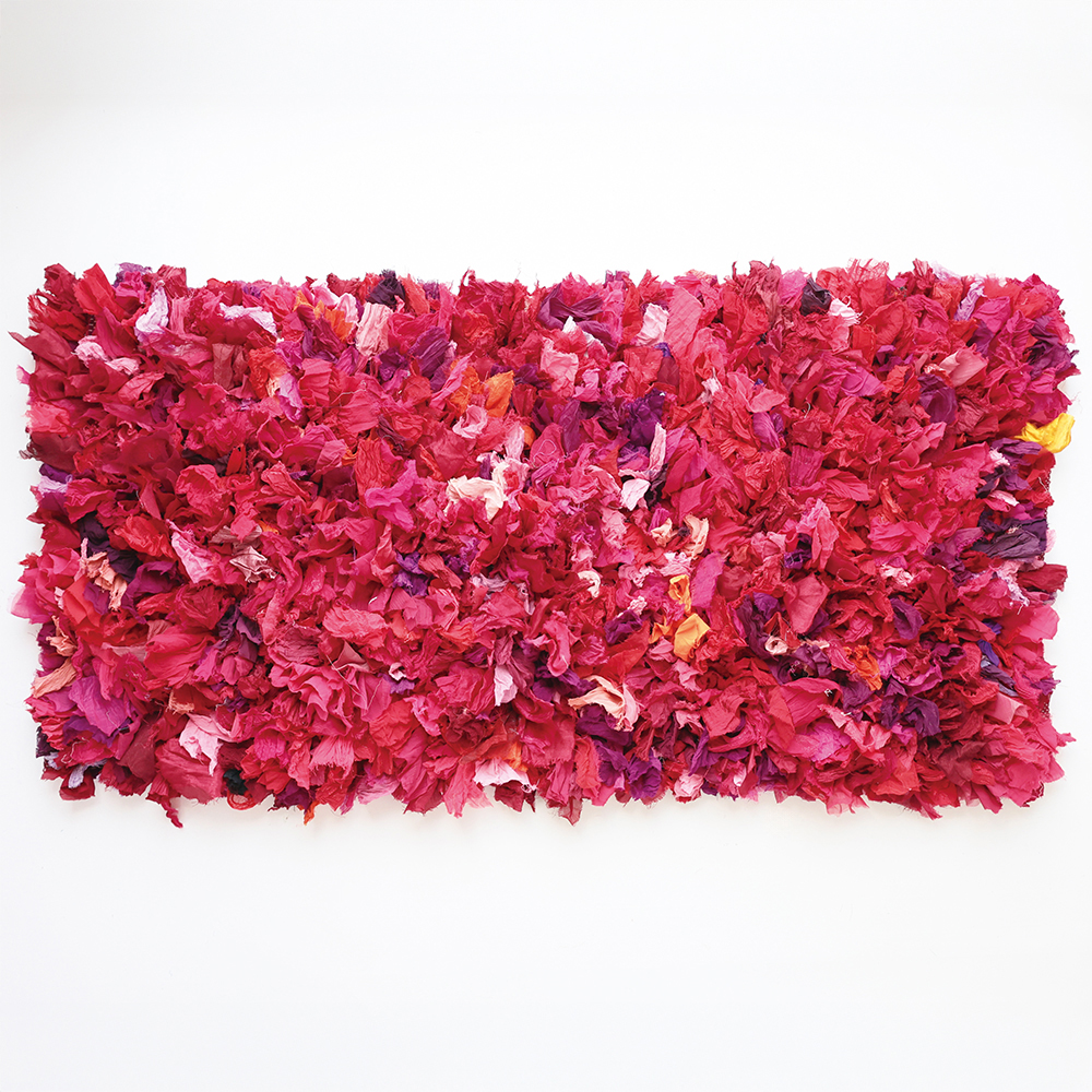India Bushy Rug LL Reddish