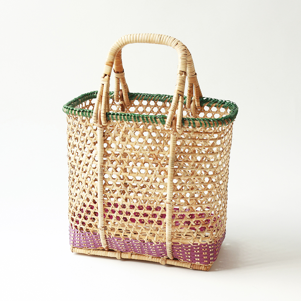 Rattan basket L GR×PU