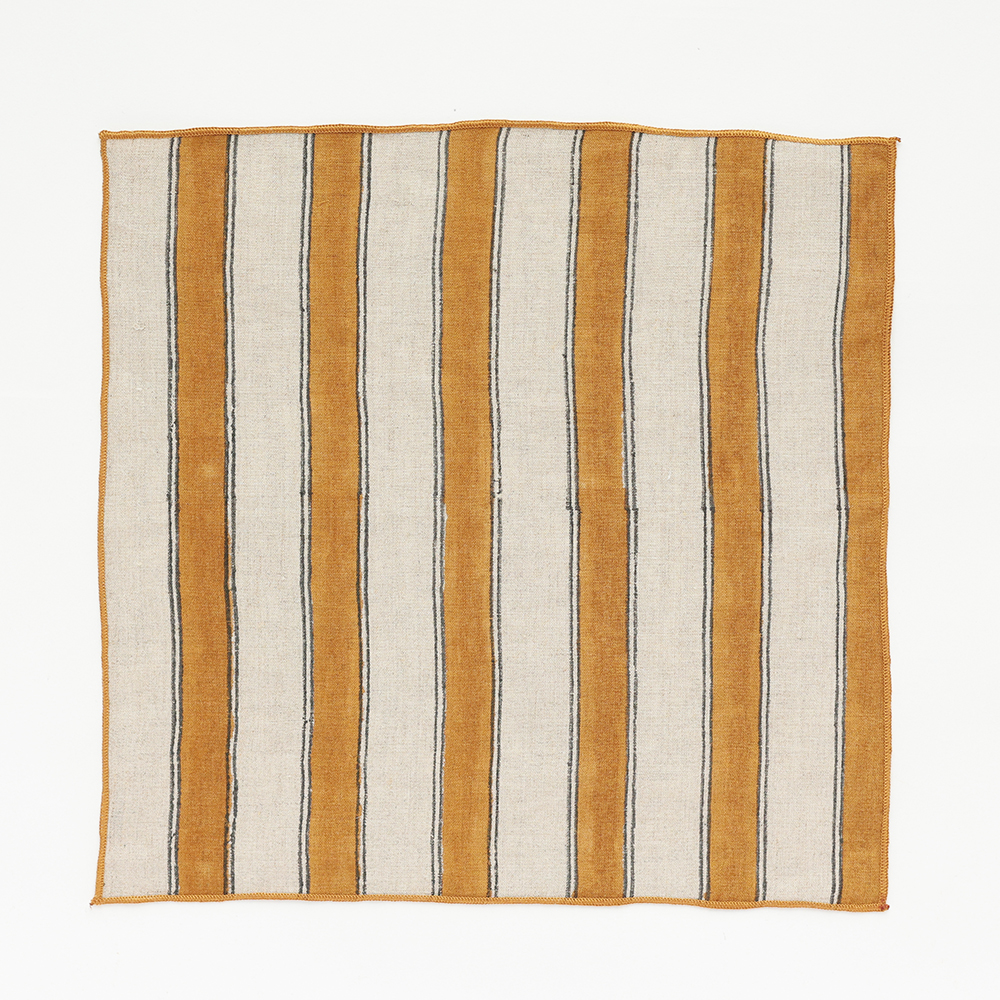 Linen Handkerchief Stripe YE