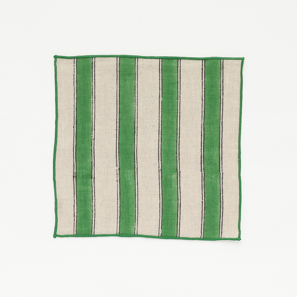 Linen Mini Handkerchief Stripe GR