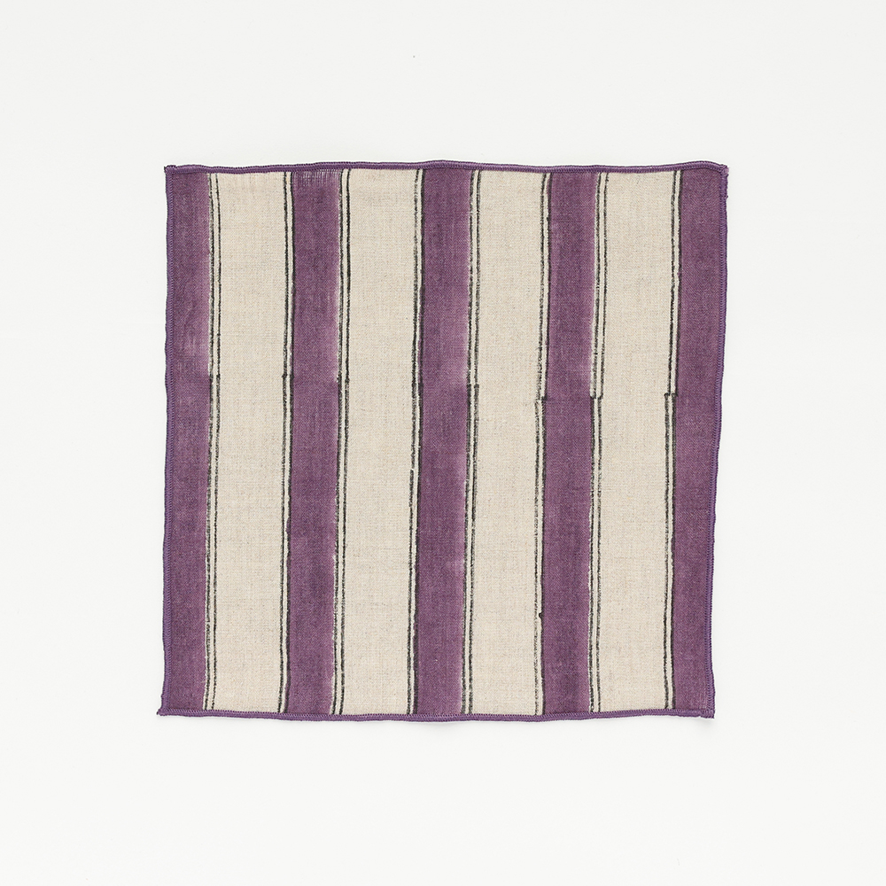 Linen Mini Handkerchief Stripe PU