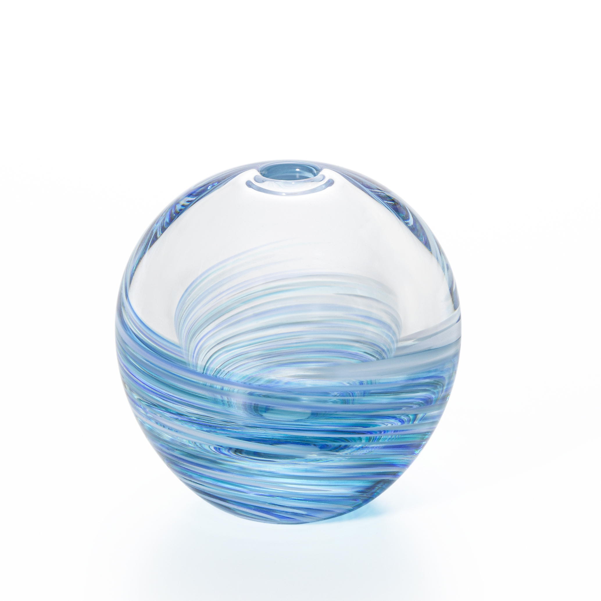 津軽びいどろ 六の色 一輪挿し 海