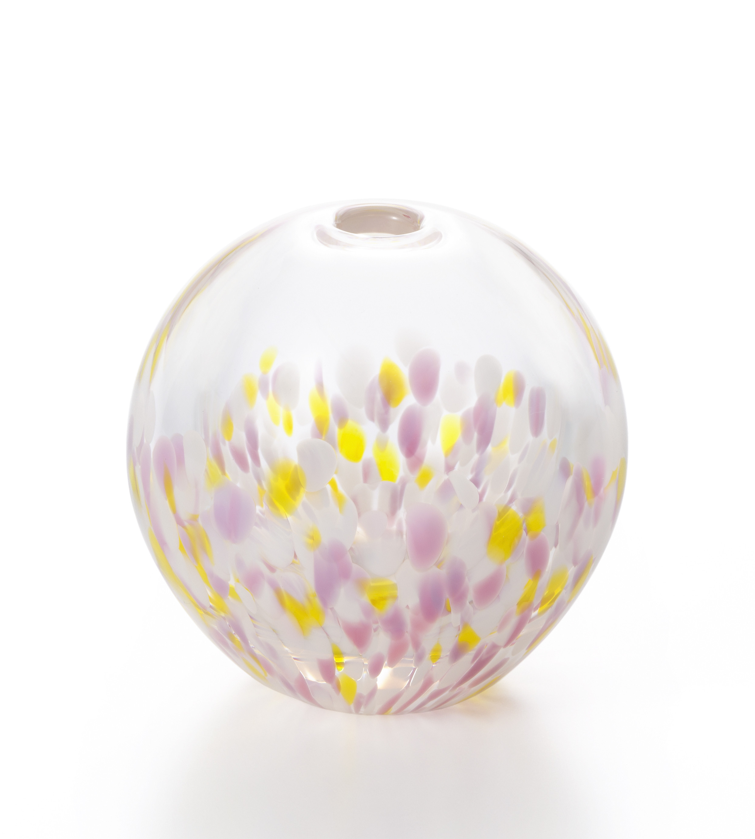 津軽びいどろ さくらさくら 桜と菜の花 一輪挿し