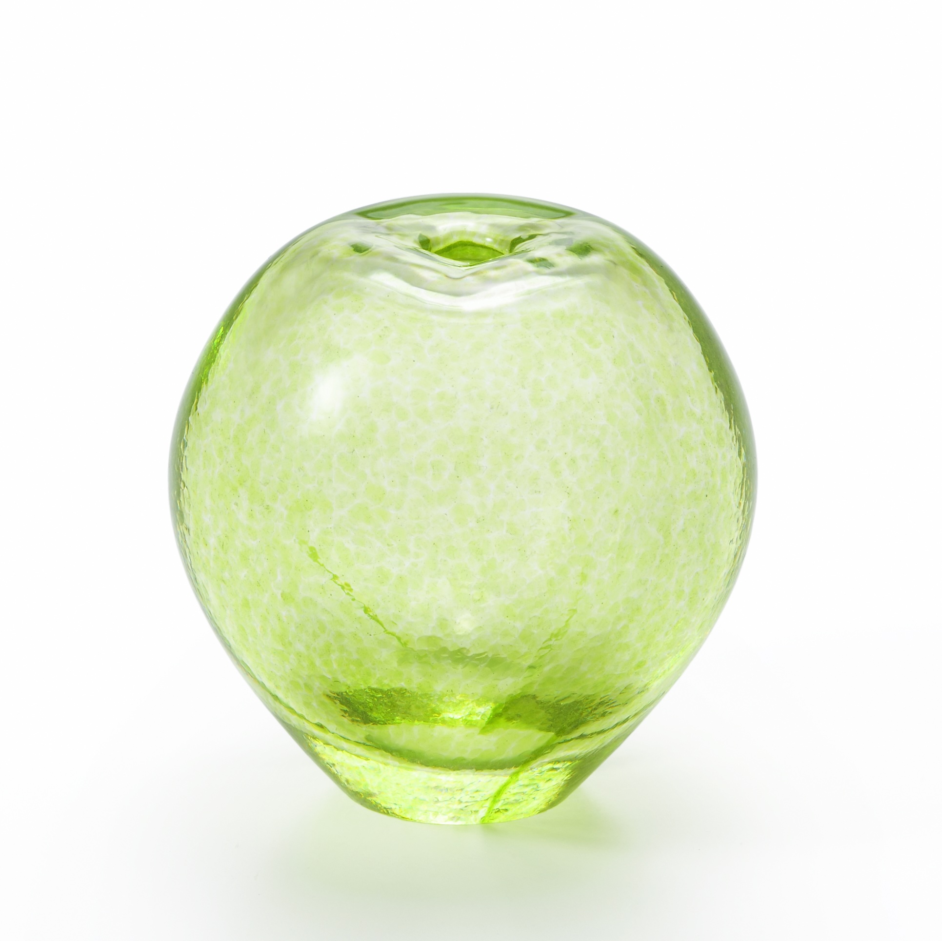 津軽びいどろ 津軽自然色りんご あおりんご 一輪挿し