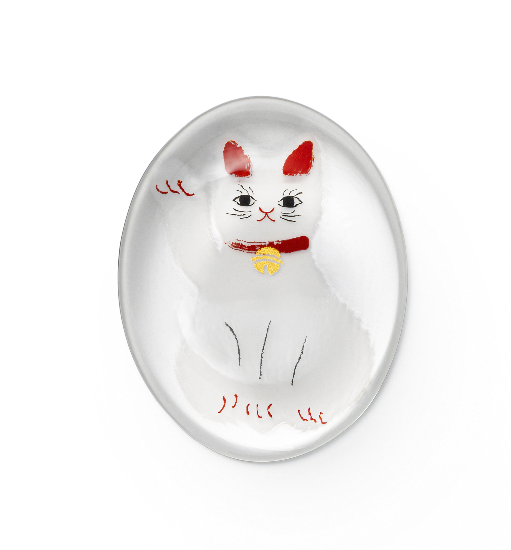 めでたmono　招き猫箸置き白