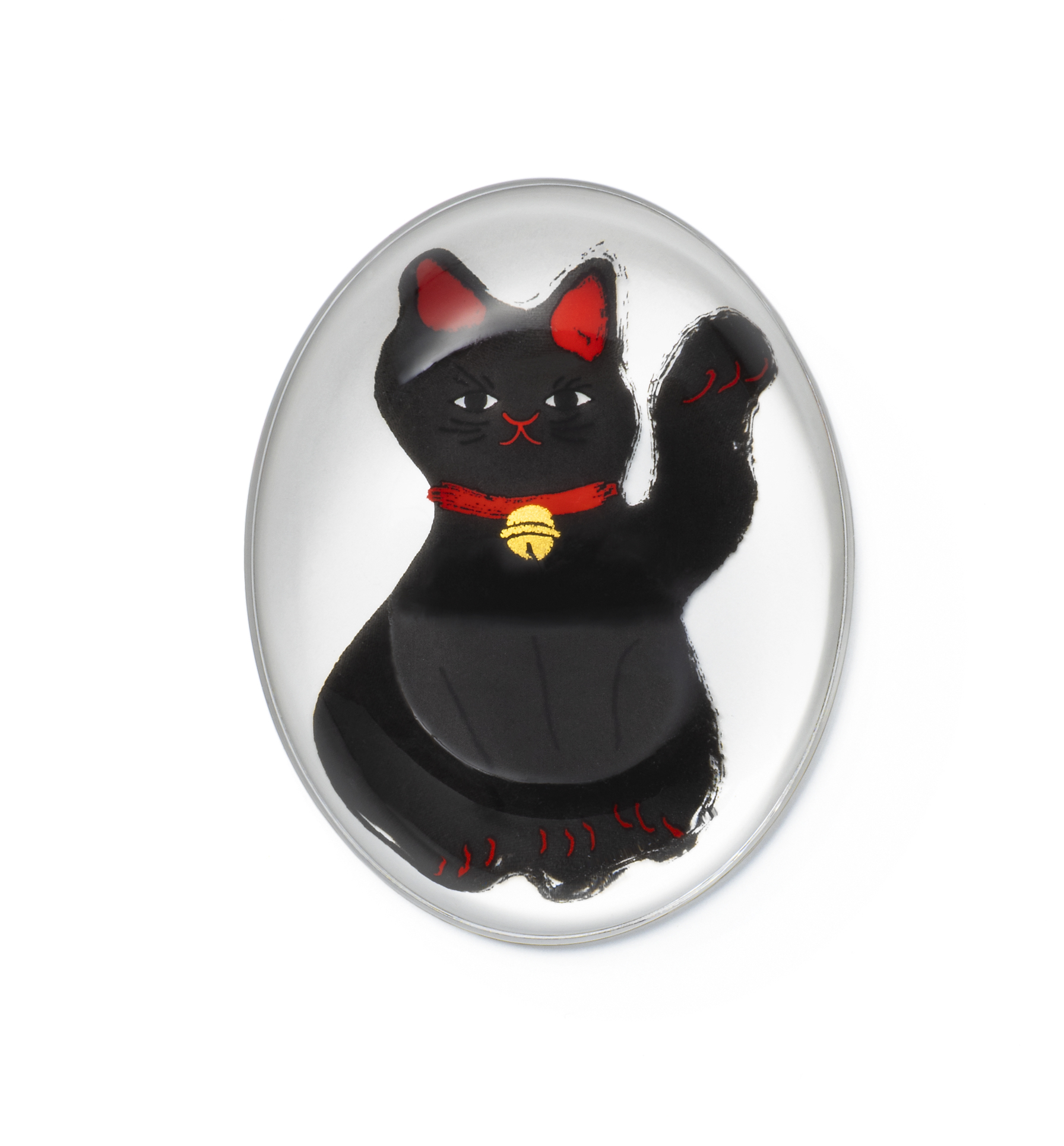 めでたmono　招き猫箸置き黒