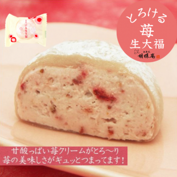 とろける苺生大福（創業明治7年 胡蝶庵）【2セット以上で送料無料】