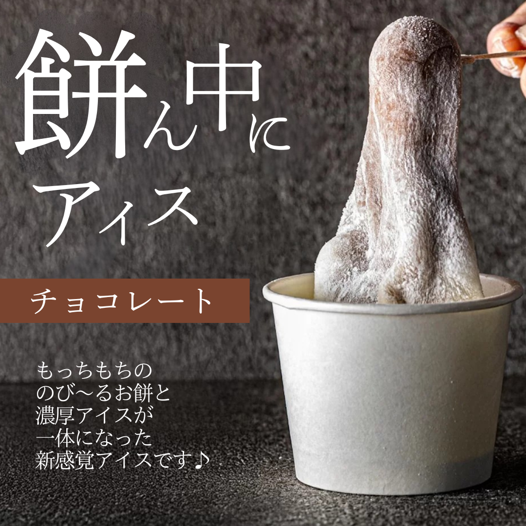 【送料無料】餅ん中にアイス（チョコレート）