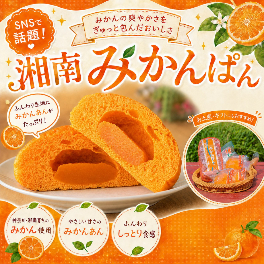 【入手困難！？幻の売り切れパン！】湘南みかんぱん≪新発売セール！≫