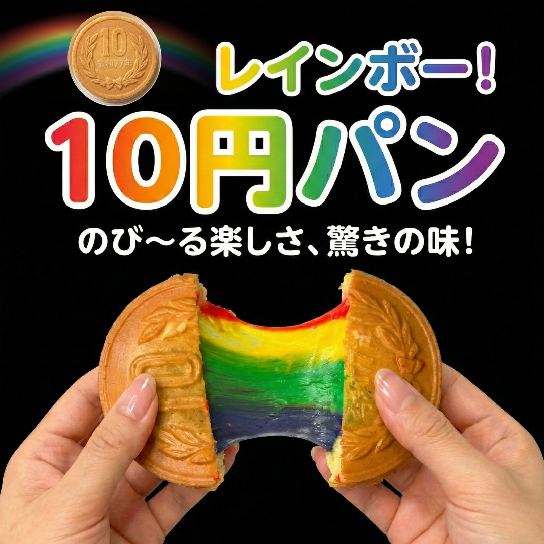 【送料無料】10円パンレインボー（とろ～りのび～～る！幸せチーズ体験）【SNSで話題】
