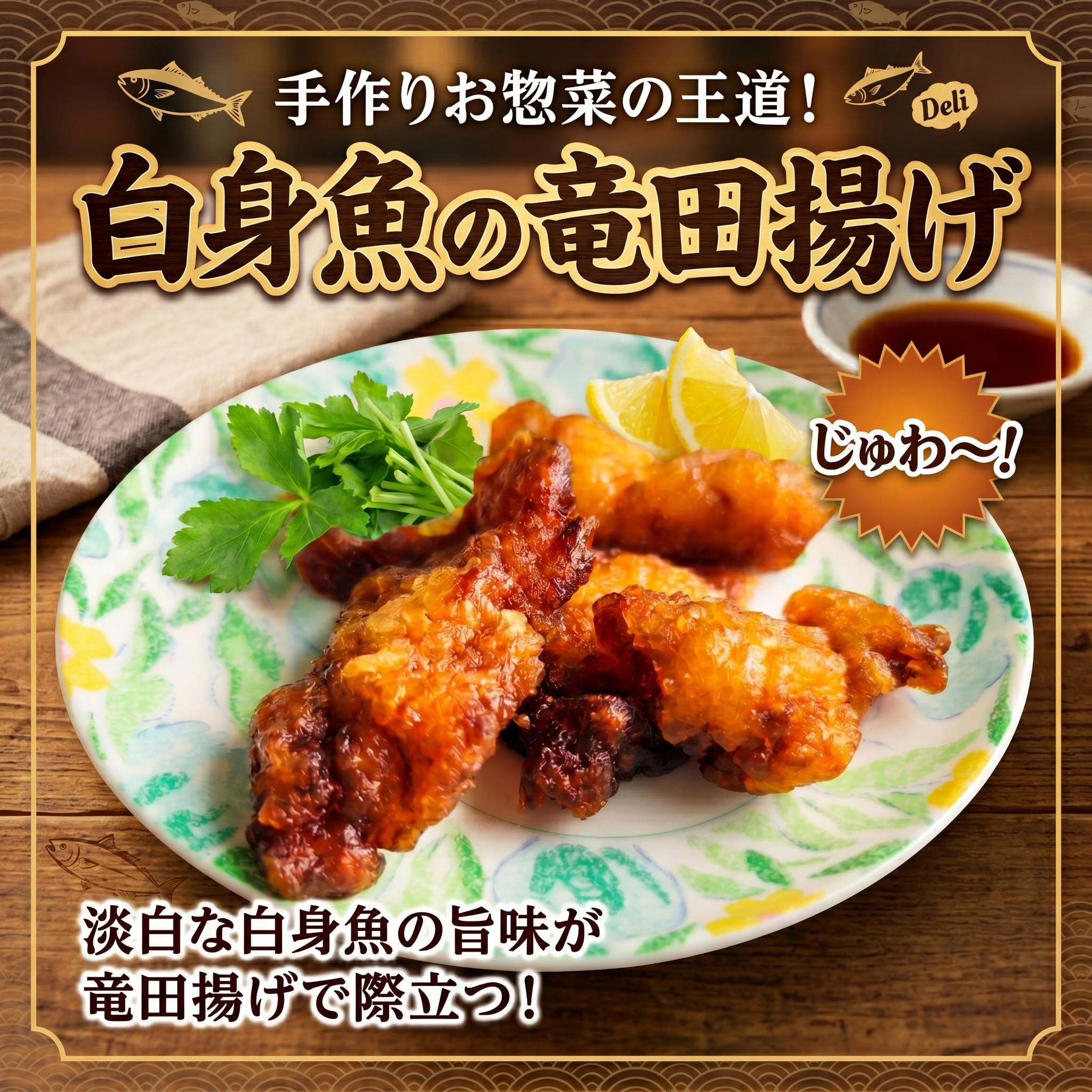 ちょこっとデリ 白身魚の竜田揚げ【手のひらサイズの個食そうざい】