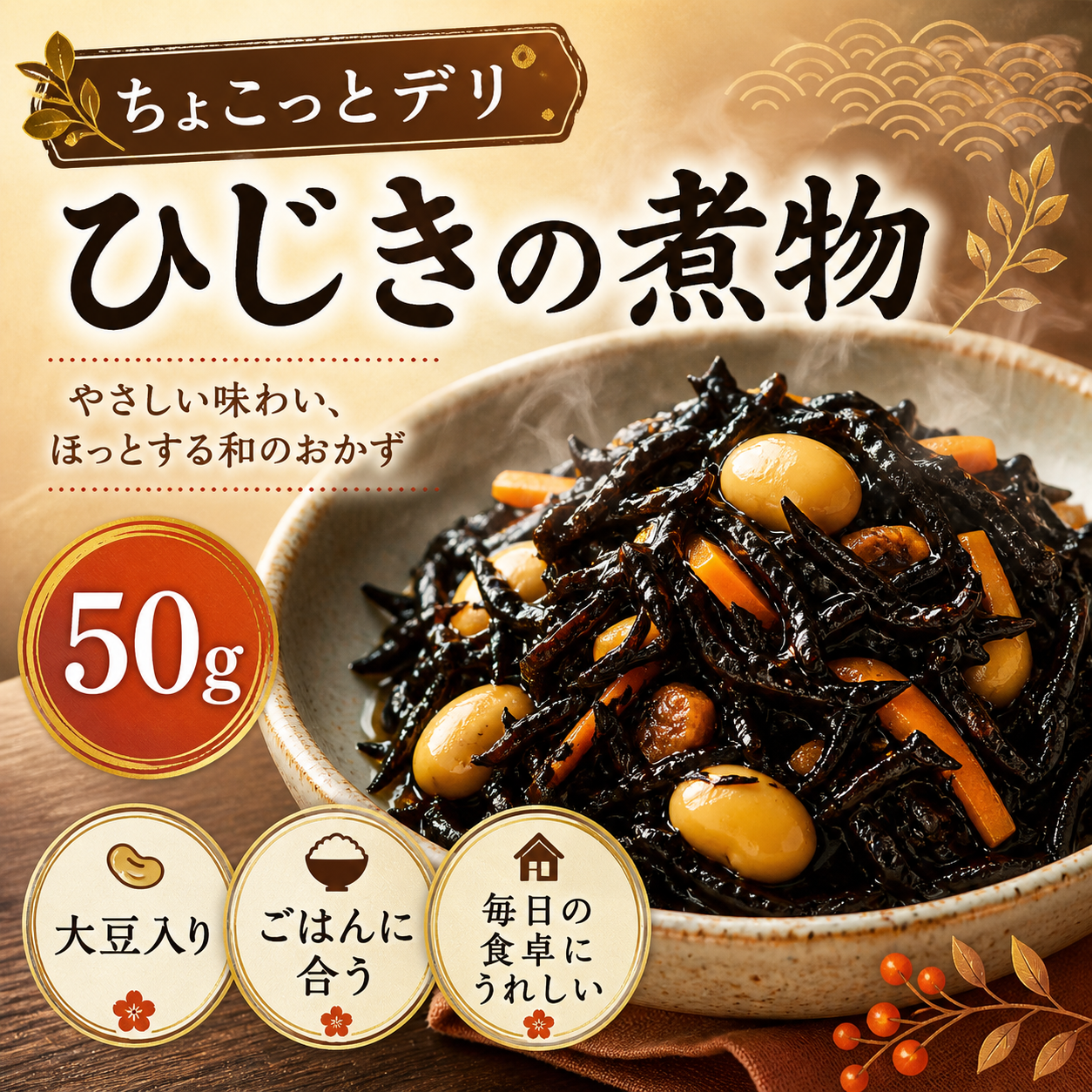 ちょこっとデリ ひじきの煮物【手のひらサイズの個食そうざい】