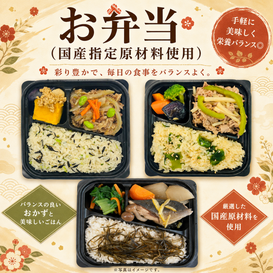 レンジでかんたん！ヘルシーお弁当（国産指定原料使用）