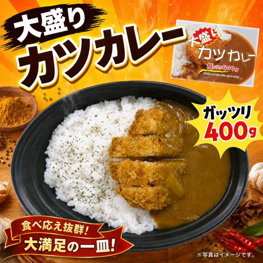 レンジでかんたん！大盛りカツカレー
