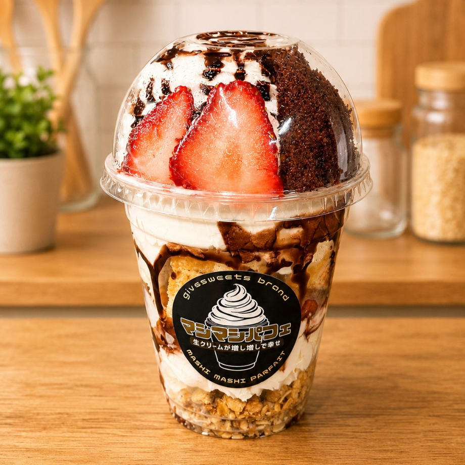 苺ショコラパフェ【クリーム「マシマシ」増量中！】