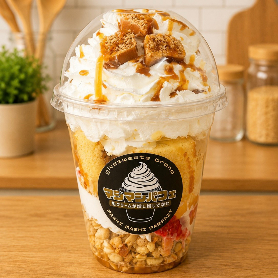 ざっくざくミルフィーユパフェ【クリーム「マシマシ」増量中！】