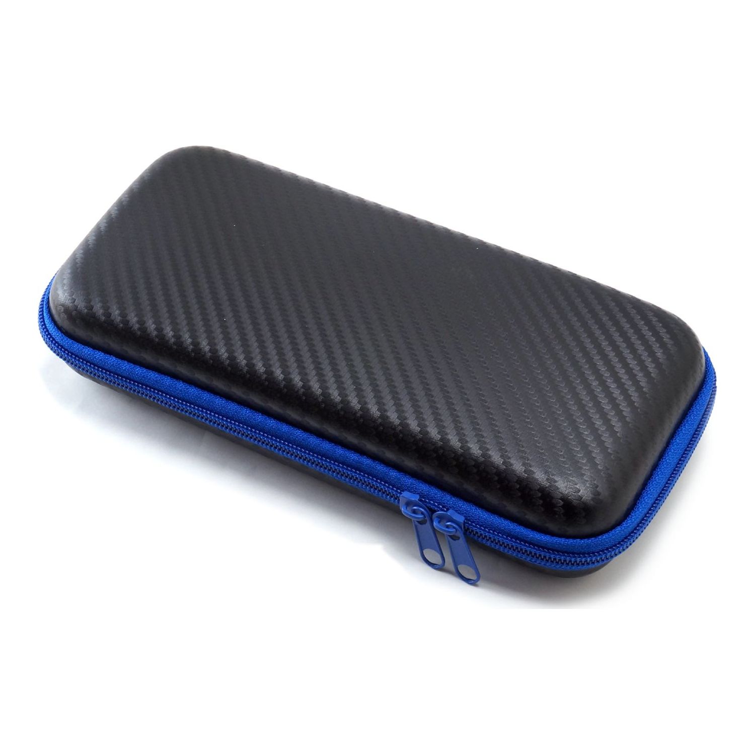 SwitchLite用カーボン調EVAポーチ ブラック/ブルー